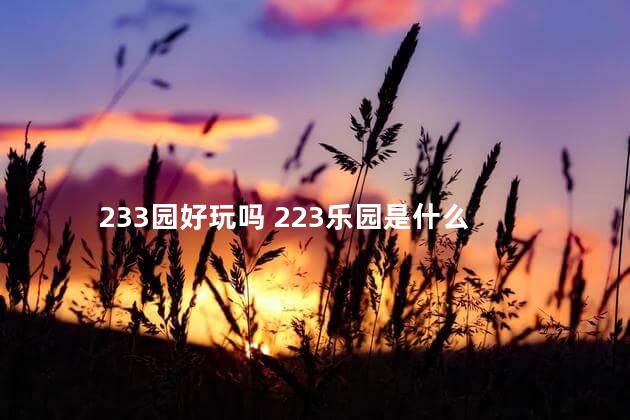 233园好玩吗 223乐园是什么